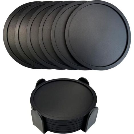 Dessous de verre en silicone, dessous de verre pour boissons, dessous de verre pour café, table à manger, cuisine, bureau, dessous de verre, 6 pièces (1/3)