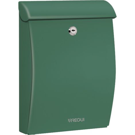 ARREGUI Mininova E5333 Cassetta Postale Individuale in Plastica Resistente, Cassetta della Posta da Parete, Dimensione M (DIN A4 e Riviste), Facile da Montare, Verde