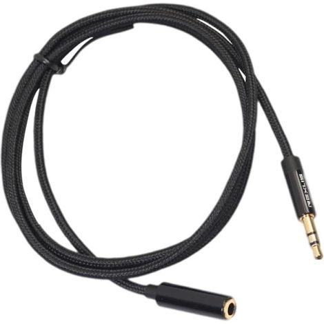 Câble D'extension Audio Stéréo Jack 3,5mm Mâle-femelle de 1 Mètre Compatible Casque et Appareils, Alliage D'aluminium et Cuivre pour Son (1/5)