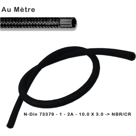 Durite tressée, essence & gasoil, Tuyau de carburant DIN 73379 TYPE 2A 10 X 13 (au mètre) - 3RG