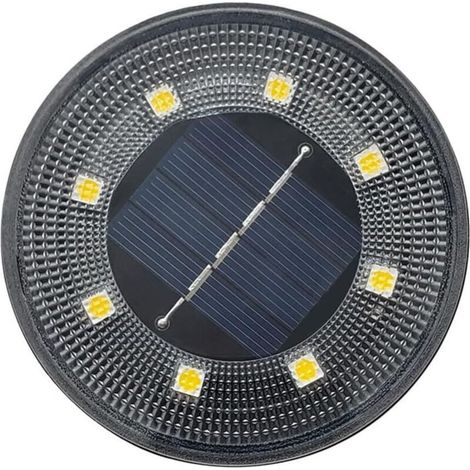 Set mit 8 Solar-Außenleuchten, Solar-Bodenleuchten, IP68 wasserdichte Flachleuchten, helle Solar-Gartenbeleuchtung, Solar-Landschaftsbeleuchtung für den Garten, warmes Licht