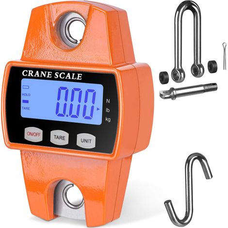 Balance numérique suspendue 660 lb 300 kg - Balance à poisson professionnelle robuste et étanche - Balance à grue portable et durable pour bagages, valises, chasse, ferme, vélo, arc, poisson, pêche (1/4)