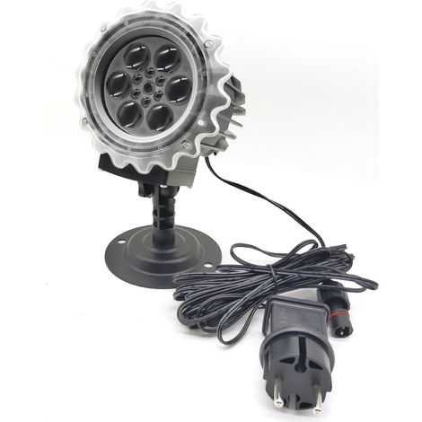 Projecteur Neige LED - 9 W - Effet Flocons - IP65 - Extérieur Intérieur - Réglable 180° - -20 °C à 50 °C - 1 Pièce (1/5)