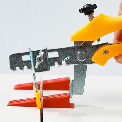 Kit de 300 cales de nivellement pour carrelage mural et au sol, avec entretoises et base transparente de 2 mm. (1/5)