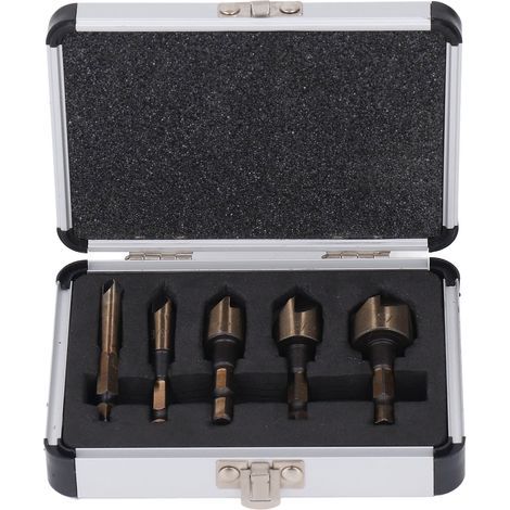 5-teiliges Senkbohrer-Set: 1/4", 3/8", 1/2", 5/8", 3/4"-Nut mit Sechskantschaft für Holz und Metall (1/5)