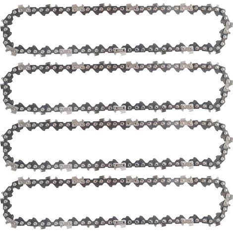 Set of 4 6-inch chainsaw chains, 37 drive links – Replacement chains for 6-inch portable electric mini chainsaw – Wood cutting, pruning, gardening, DIY, branches (1/5)