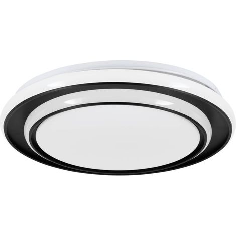 Eglo LED Deckenleuchte Moschetta schwarz Ø 40 x 7 cm warmweiß-kaltweiß