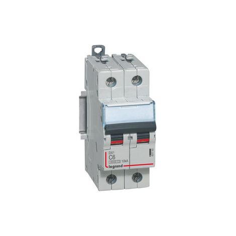 407780 Disjoncteur Bipolaire 6a - 2p Courbe C - 6/10ka - à Vis - Legrand Dx3