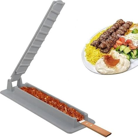 Machine à kebab - AZWIX - Manuelle - Antiadhésive - 25,4 cm - Pour pique-niques et barbecues (1/3)