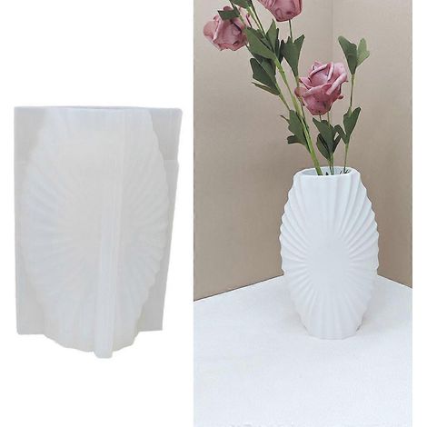 Moules en silicone pour pots de fleurs, coquillages, vases, résine, moules pour béton, porte-stylos (1/4)