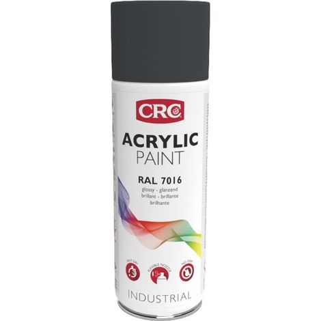 Peinture acrylique gris anthracite RAL 7016 aérosol 400ml – Antirouille et primaire pour métal – Séchage rapide et résistance aux intempéries