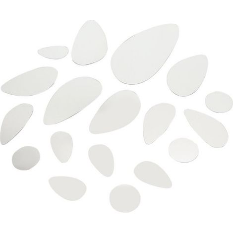 Autocollant de miroir Décoratif ovale en acrylique miroir mural autocollant art maison bricolage fond sans deco decoration (1/4)