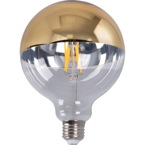 Dekorative Spiegelkopflampe Gold E27 G125 - 6W - 3000K