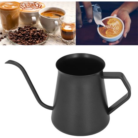 Bouilloire à filtre en acier inoxydable 400 ml, ergonomique, col de cygne, accessoires de cuisine (1/5)