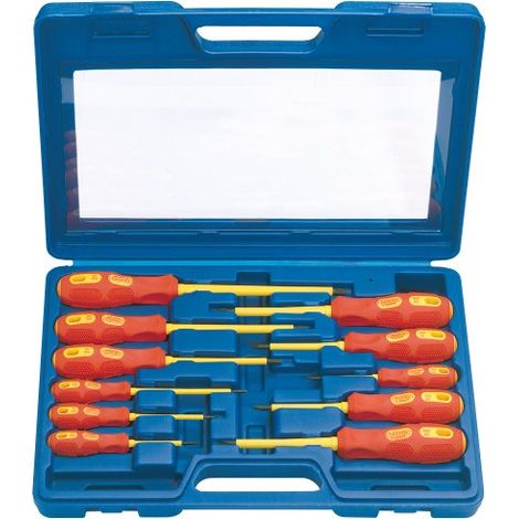 Draper Expert 69234 - Set di cacciaviti completamente isolati, omologati VDE, 11 pezzi, colore: Blu