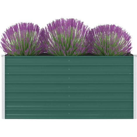 Jardinière 160 x 80 x 77 cm Acier galvanisé Vert (1/5)