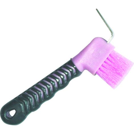 ELDORADO Hufauskratzer mit Bürste für Pferde - rosa