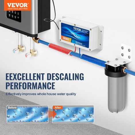 Adoucisseur d’Eau sans Sel Électronique pour Toute la Maison, Système de Détartrage pour l'Eau de Ville, Détartreur Durable Facile à Installer, pour Tous les Types de Tuyaux de Plomberie (1/5)