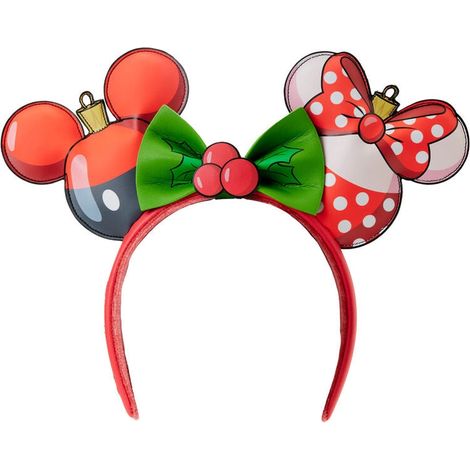 Loungefly Disney Mickey Minnie cerchietto natalizio per orecchie