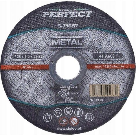 Disco metallico piatto STALCO 125x1.0 PERFECT