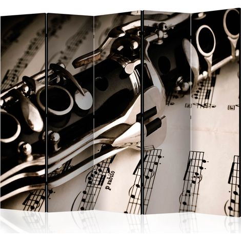 Paravento - Clarinet and music notes II [Room Dividers] - 225x172 (1/4)
