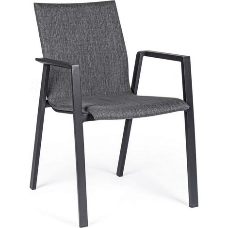 SEDIA CON BRACCIOLI ODEON ANTRACITE-GRIGIO SCURO (1/4)