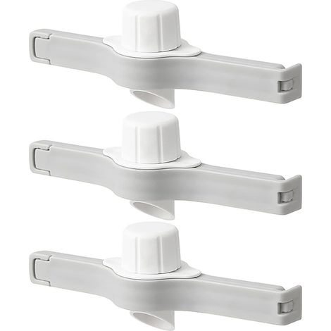 Lot de 3 clips en plastique pour sachets alimentaires avec bouchon verseur pour sceller les céréales et les aliments pour chien (1/5)