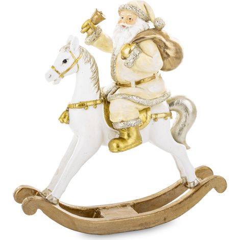 Figura de Papá Noel a caballo 22x20x8 (1/5)