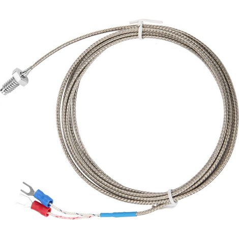 Thermoelement Typ K, M6-Zoll-Schraubthermoelement, Drehfühler, Temperaturmessdraht. (1/5)