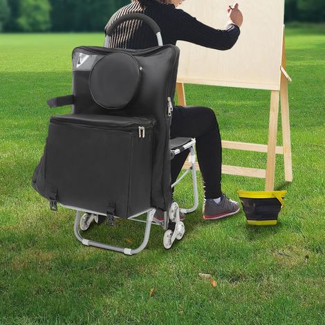 Einkaufswagen Einkaufstrolley Treppensteiger Einkaufstrolley Mit Sitz, Faltbarer Einkaufswagen, Treppensteigen, Tragbarer Handwagen, Einkaufstasche Mit Rädern Einkaufswagen Trolley Klappbar