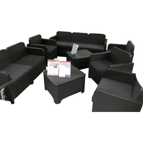 Coussin d'assise de chaise ou de fauteuil rectangulaire Feria, l.57 x H.5 cm gris anthracite