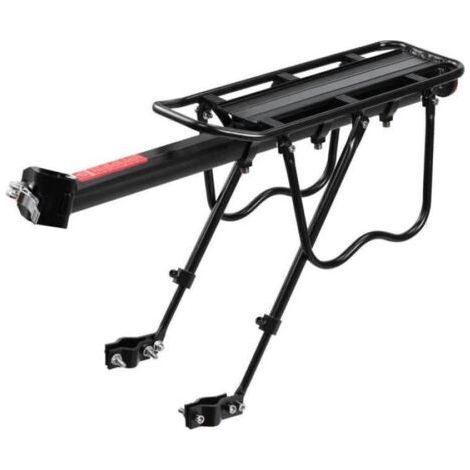 Porte Bagages Vélo Arrière VTT Fixation Tige de Selle, Transporteur avec Reflecteur et Garde-Boue, Universel Installation Rapide (1/4)
