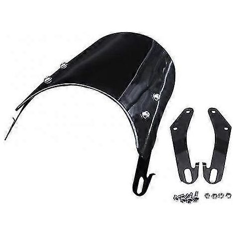Dropshipping à 80 %  Déflecteur de vent universel pour pare-brise de moto 5-7 pouces (compatible CG125 et GN125) – Noir (1/5)