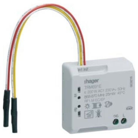 Hager Funk UP Universal-Dimmer 1-f.Binär 2-f.200W2D TRM691E