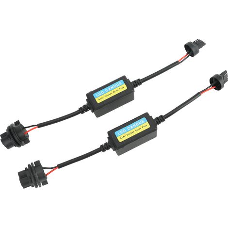 2 décodeurs de clignotants 12V 8W anti-erreur pour feux de recul, suppresseur d'erreur, anti-scintillement, prise 7440 (1/5)