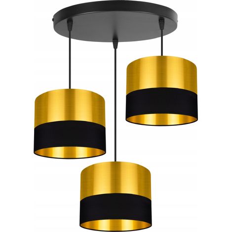 LÁMPARA DE TECHO MODERNA COLGANTE, PANTALLA DORADA, LED (1/5)