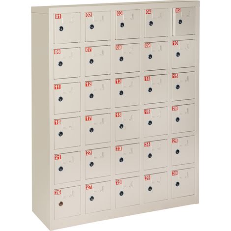 Custodia tablet Link BOX 30 ALLOGGIAMENTI IN METALLO CON CHIUSURA CHIAVE, MISURE 110.5X23X90