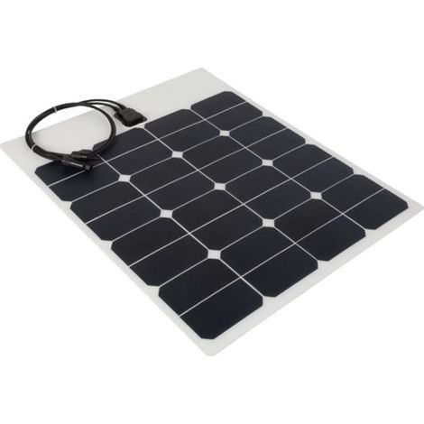 Perel Polykristallines Solarmodul, hohe Effizienz und wetterfest, 50W (1/2)