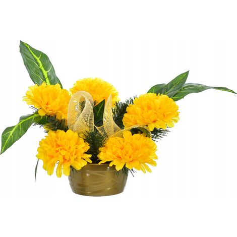 Composizione ABITO PER TOMBA cimiteriale fiori artificiali