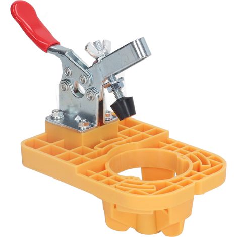 Charnière à visser 35mm, aluminium et plastique, ouvreur de trou précis pour porte, jaune, bois (1/5)