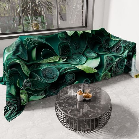 Drap de Protection en Microfibre Multi-Usage Anti-Taches 260x270 cm, Housse de Canapé, Couvre Lit, Couverture de Canape, Floral 05 22, 100% (1/5)