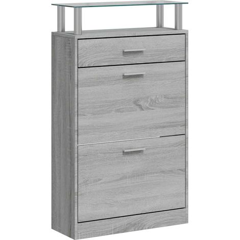 Maison Exclusive - Scarpiera Grigio Sonoma 63x24x104 cm in Legno Multistrato (1/5)