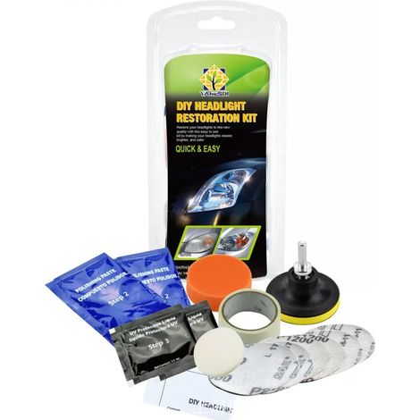 Kit De Polissage Pour Phares - Restauration De Lentilles En Plastique - Pour Motocyclettes Remorques Et Feux Arrière - 3 Étapes - 1 Unité (1/5)