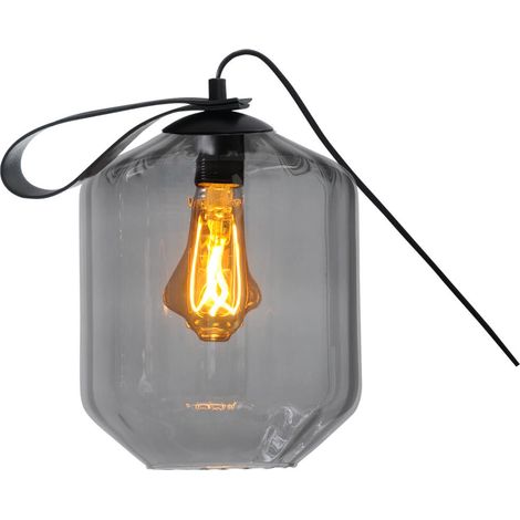 Lampe de table Porto Transporter avec un verre fumé Jagger - 4710-05-40-05-11