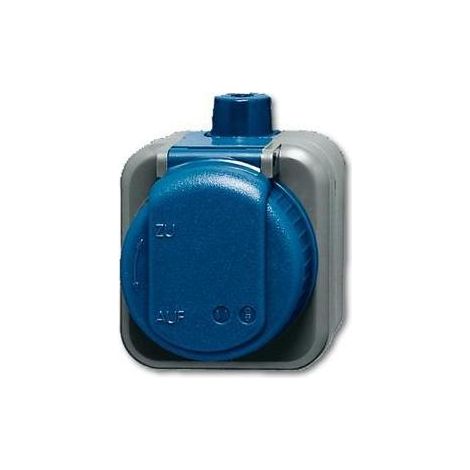 ABB 2CKA002083A0343  Schutzkontakt-Steckdose   IP66 Schwarz, Enzianblau (RAL 5010) (1/5)