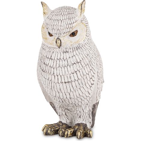 Figura de búho, plástico blanco, 21x10,5x12 (1/5)