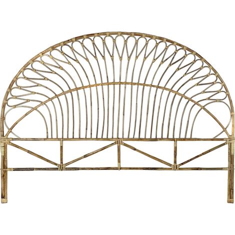 Tête de lit en bois de rotin coloris naturel -Longueur 177 x Profondeur 4 x hauteur 131 cm -PEGANE- (1/3)