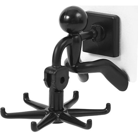Support Accroche Murale Auto-adhésif - Rotation 360° - Hauteur 9,5 cm - Pour Cuisine Salle De Bain Bureau - 1 Pièce (1/5)