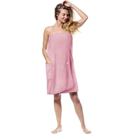 1 Jupe de sauna, tissu éponge doux, boutons-pression réglables, poche avant pratique, pour femme spa piscine