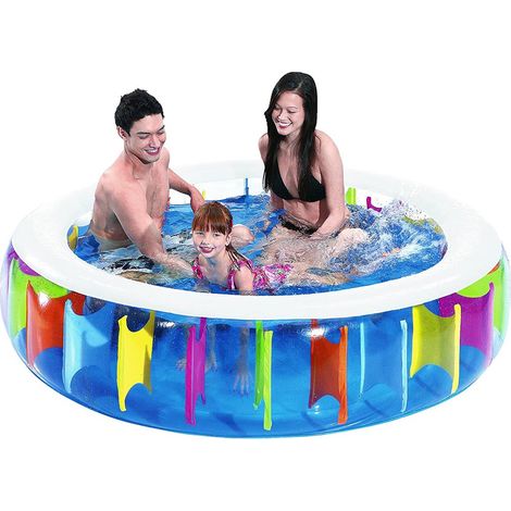 Piscina Gonfiabile Fuoriterra Rotonda Family Multicolore 190x50cm da Giardino (1/2)